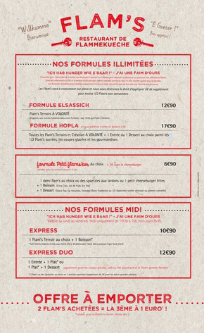 Promos de Restaurants à Paris | Carte-Bordeaux sur Flam's | 23/08/2023 - 31/12/2023