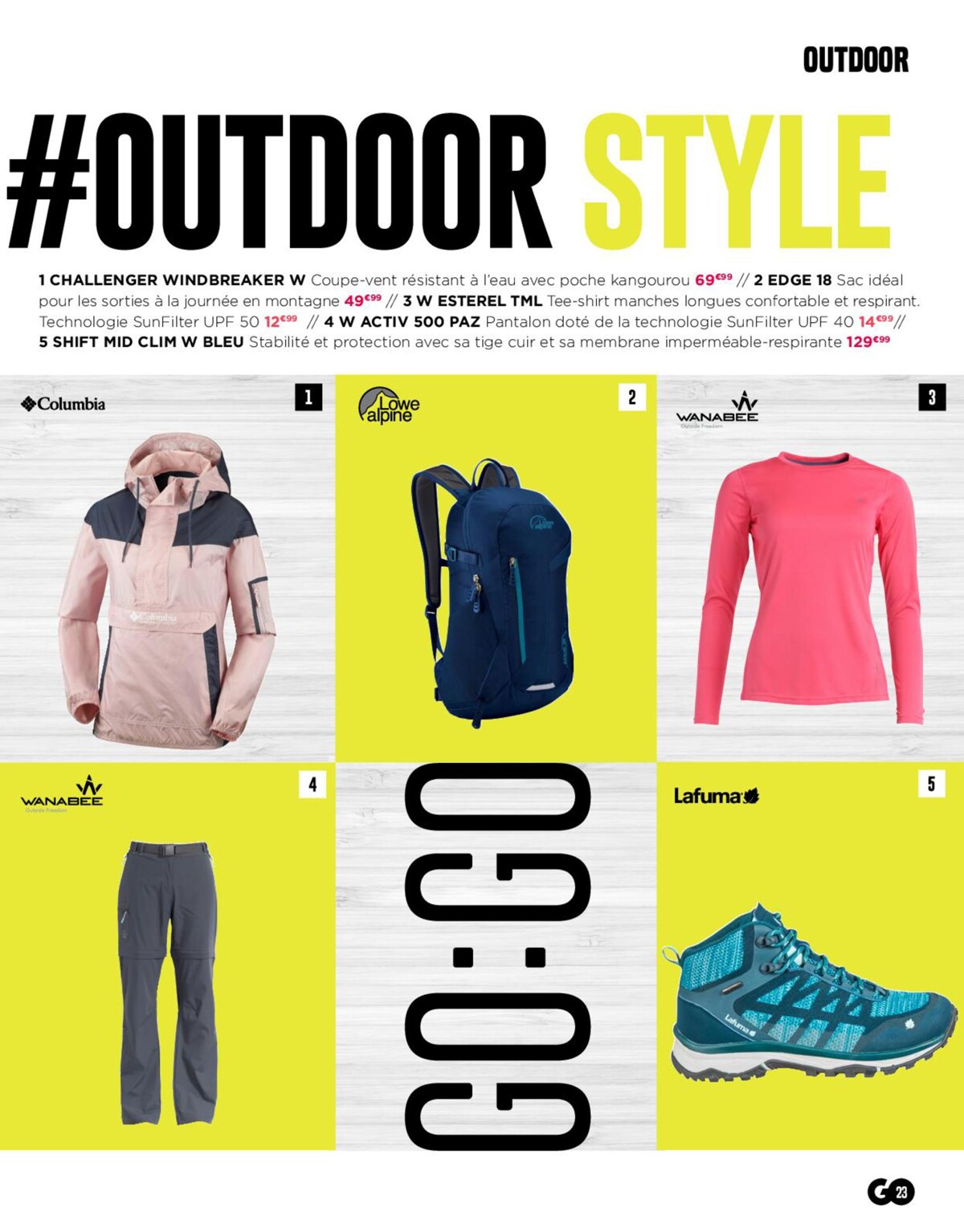 Catalogue Magazine GO Sport Montagne, page 00023
