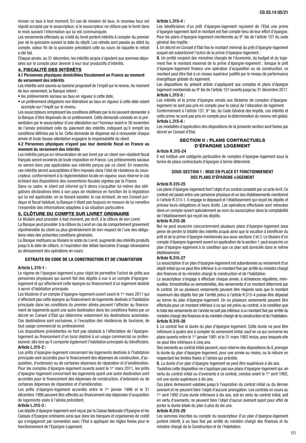 Catalogue Conditions générales Particuliers, page 00067