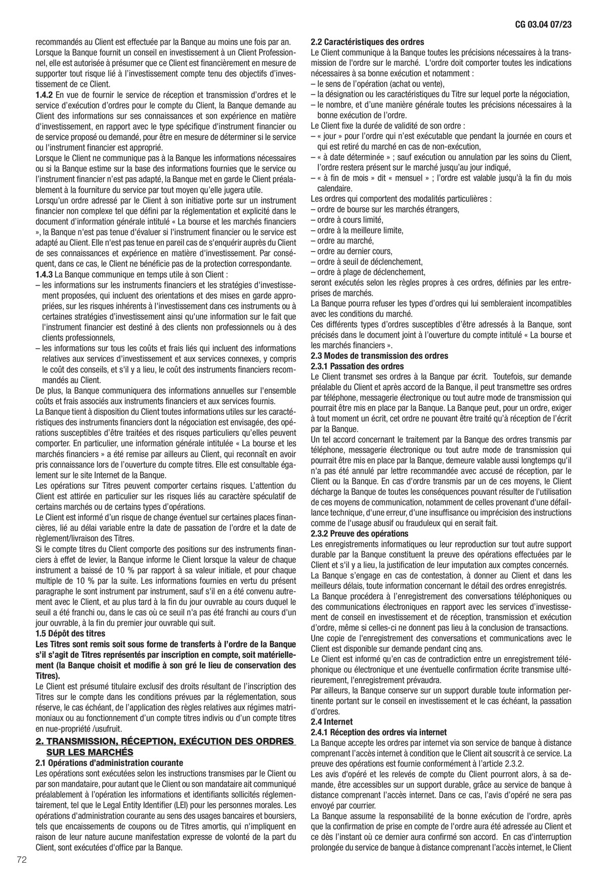 Catalogue Conditions générales Particuliers, page 00074