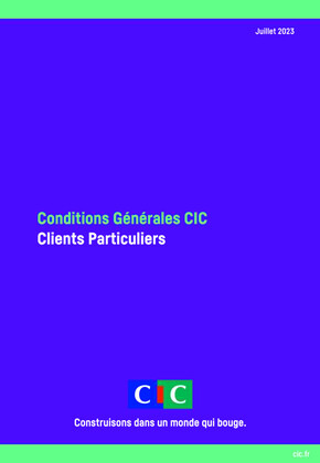 Promos de Banques et Assurances à Lyon | Conditions générales Particuliers sur CIC | 24/08/2023 - 31/12/2023