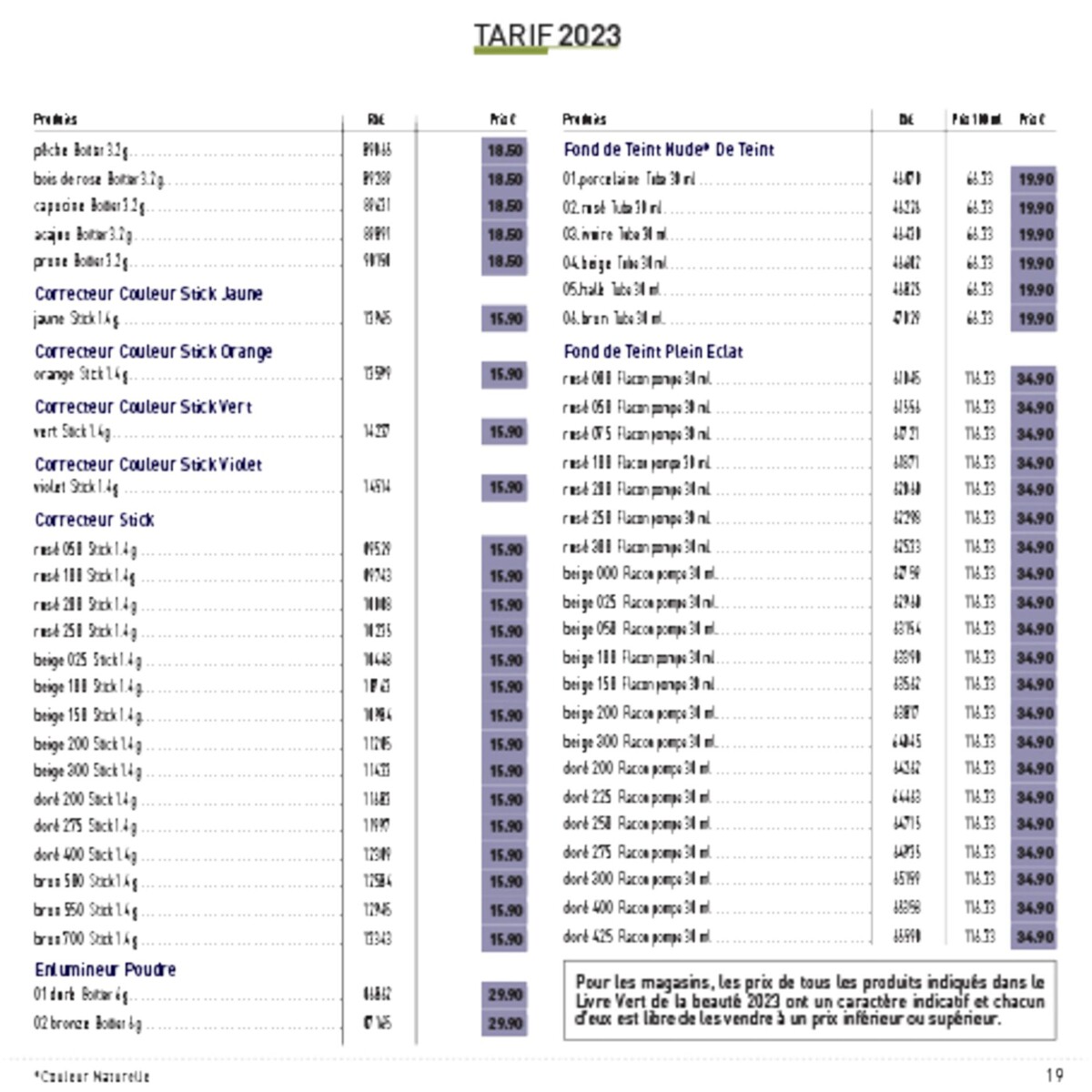 Catalogue Livre vert de la beaute 2023, page 00019