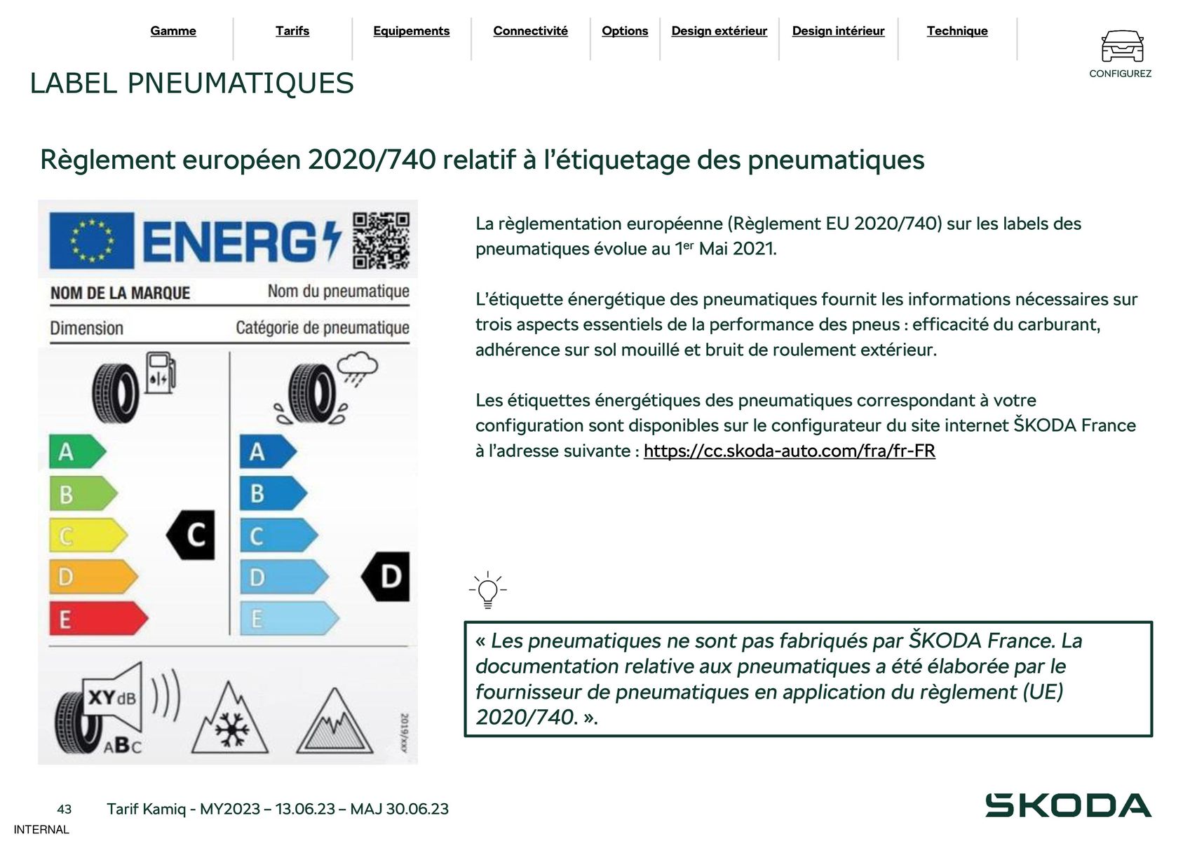 Catalogue Kamiq Ambition 1.5 TSI 150ch BVM, page 00043