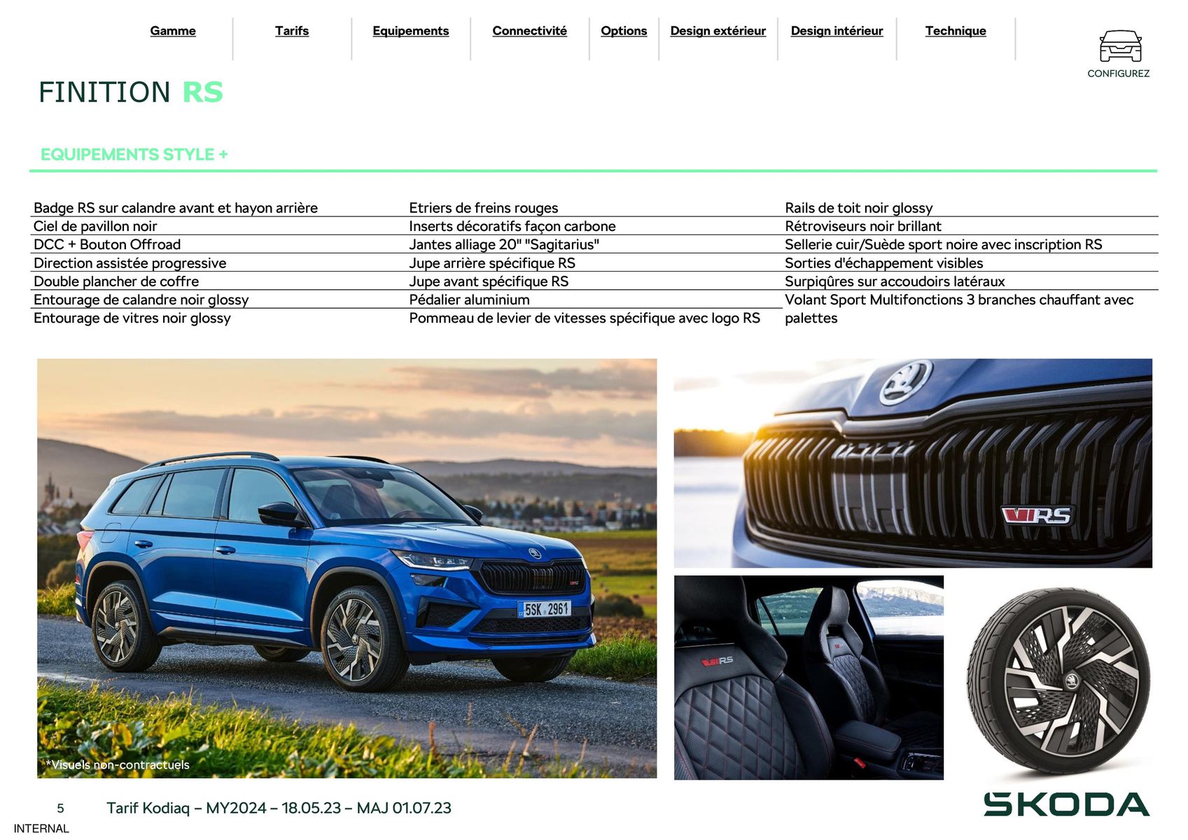 Catalogue Kodiaq 7 Places Ambition 1.5 TSI 150ch DSG7, page 00005