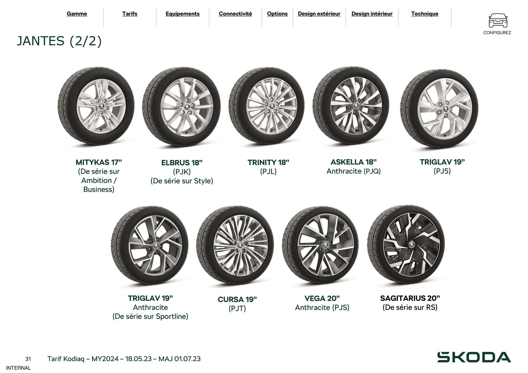 Catalogue Kodiaq 7 Places Ambition 1.5 TSI 150ch DSG7, page 00031