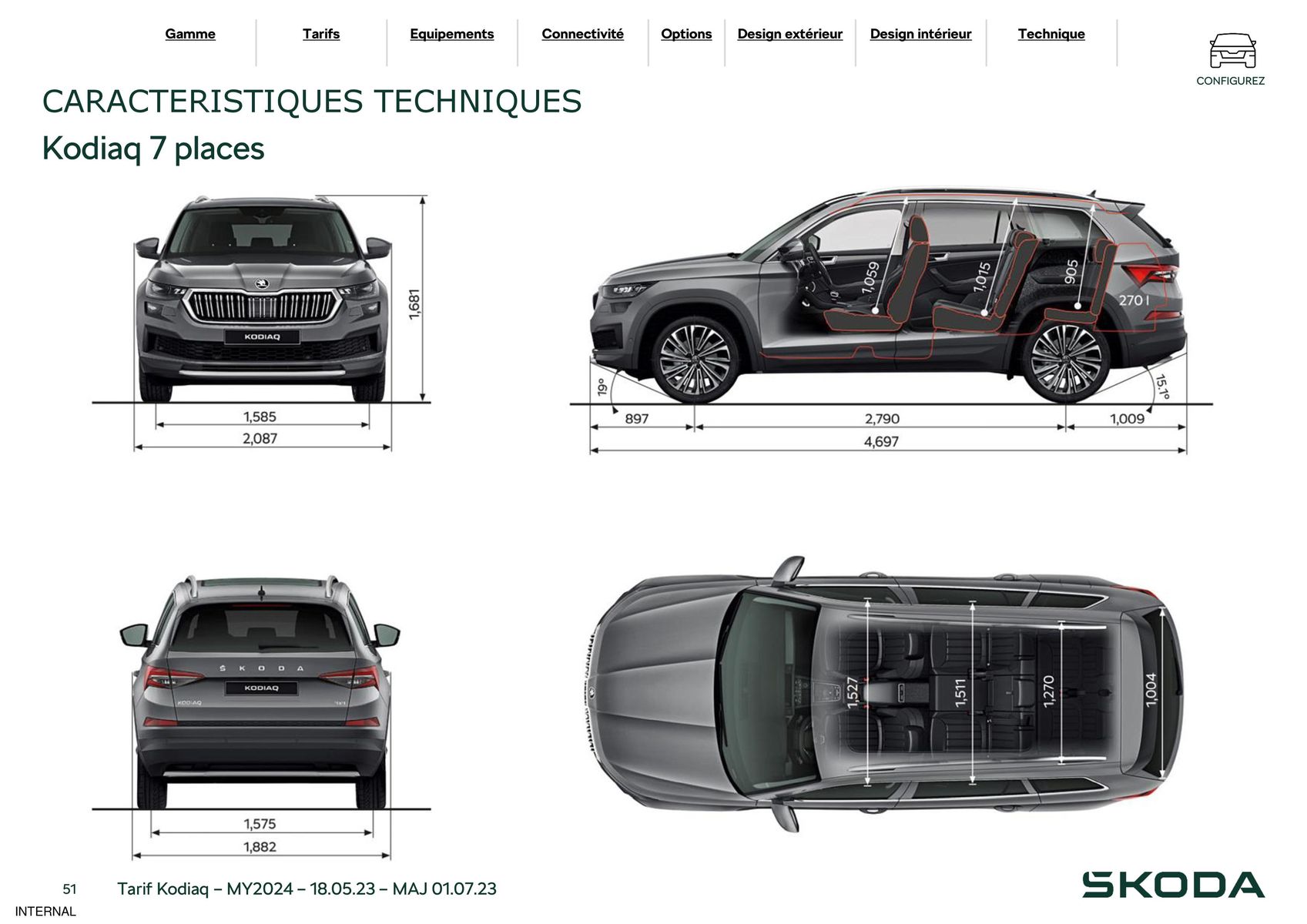 Catalogue Kodiaq 7 Places Ambition 1.5 TSI 150ch DSG7, page 00051