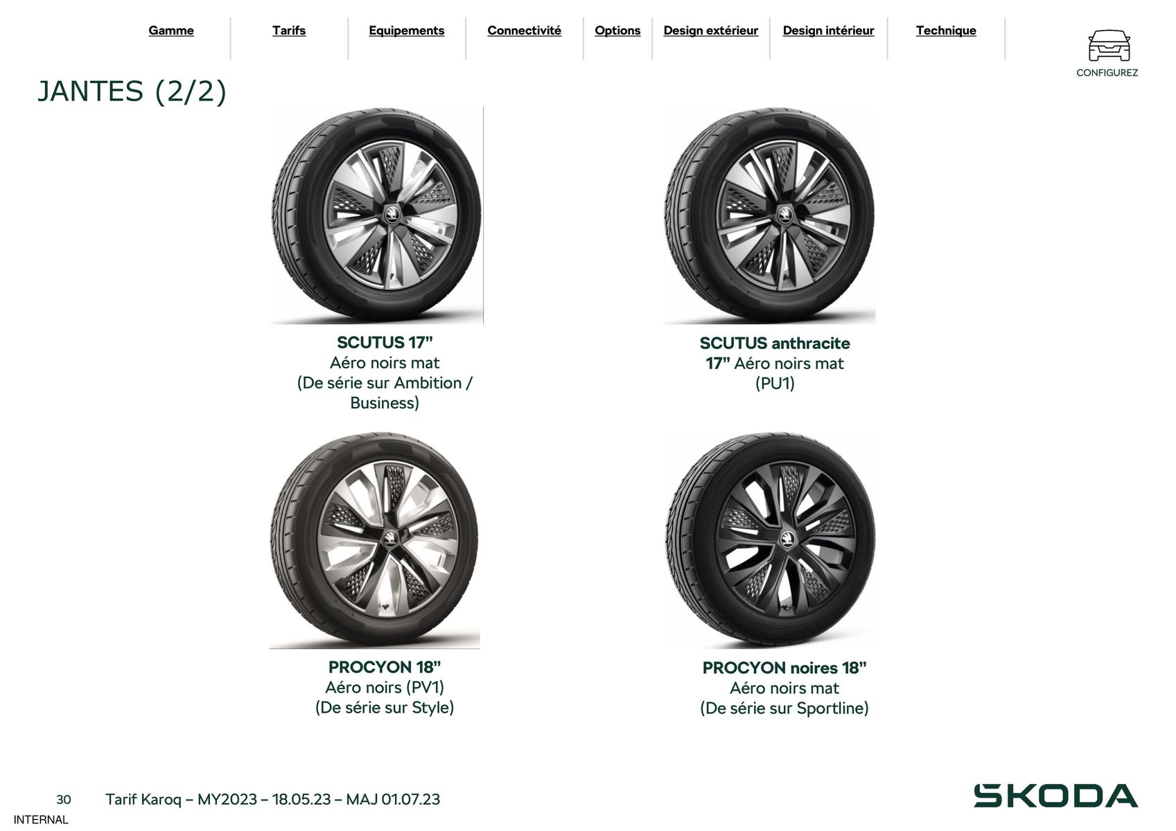 Catalogue Karoq Ambition 1.0 TSI 110ch BVM5, page 00030