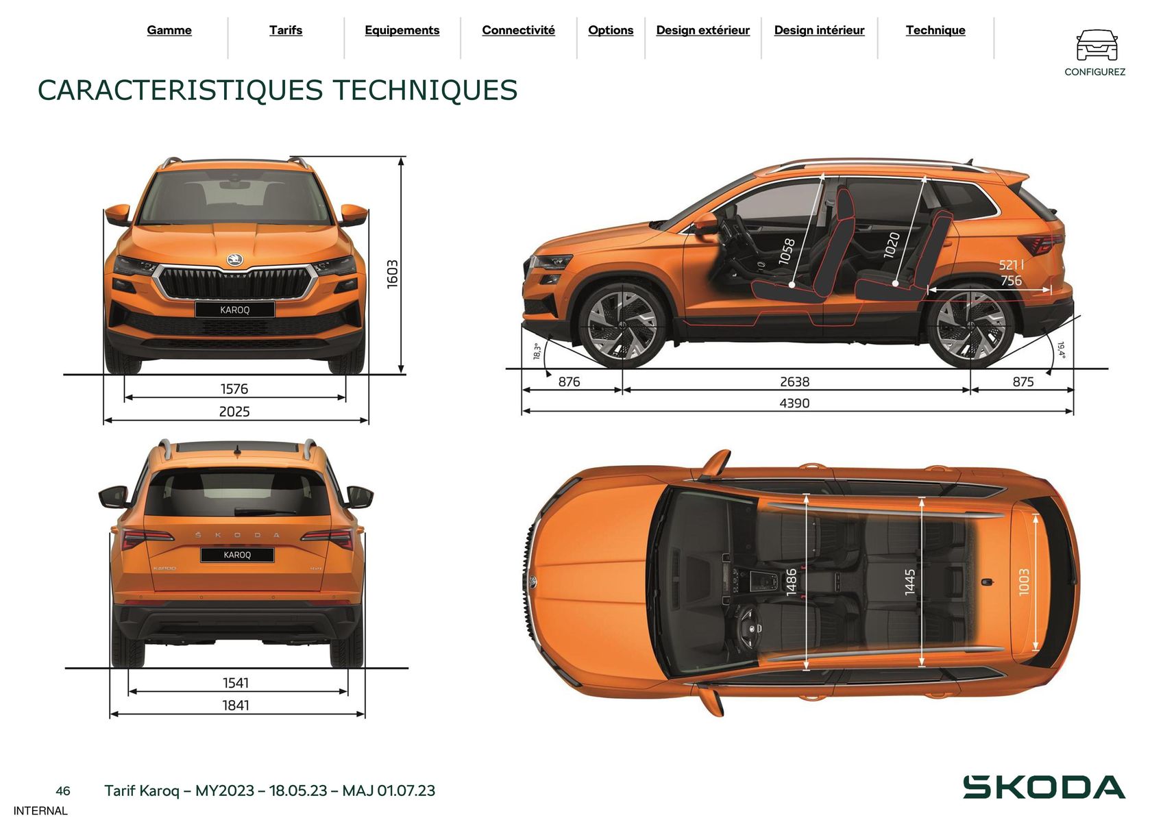 Catalogue Karoq Ambition 1.0 TSI 110ch BVM5, page 00046