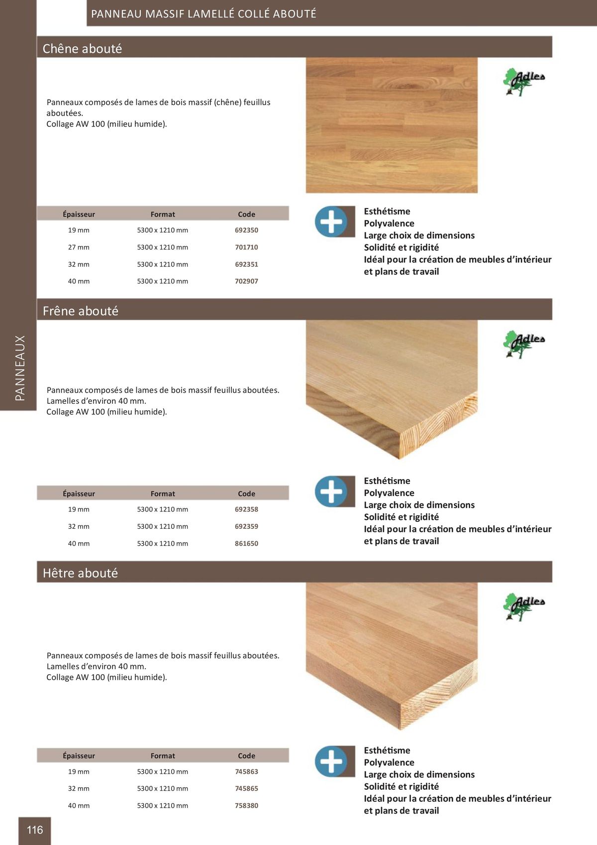 Catalogue Catalogue bois-panneaux, page 00116