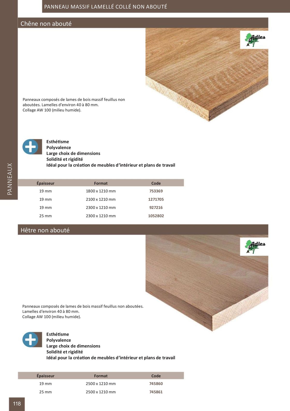 Catalogue Catalogue bois-panneaux, page 00118