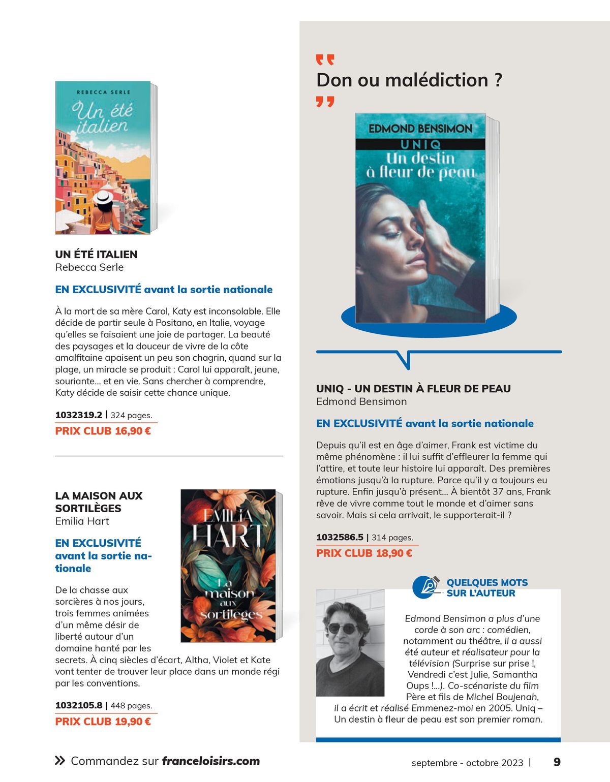 Catalogue France Loisirs Le Mag (Lire, feuilleter, dévorer... Vive la rentrée!), page 00009