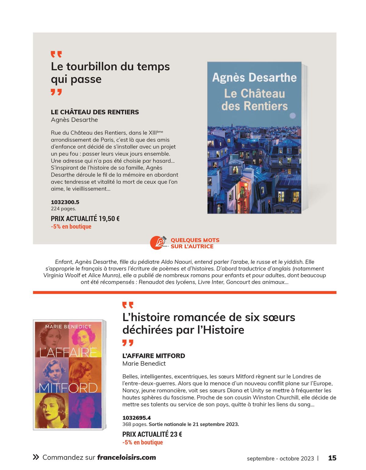 Catalogue France Loisirs Le Mag (Lire, feuilleter, dévorer... Vive la rentrée!), page 00015