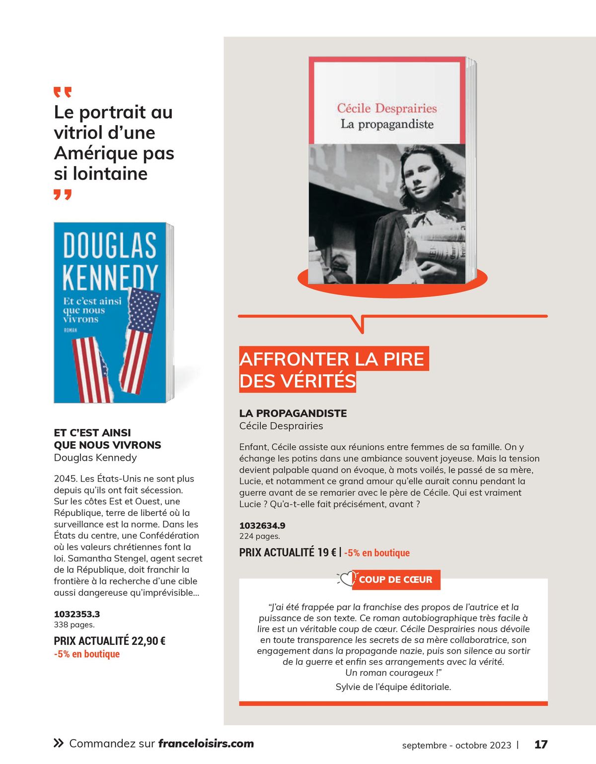 Catalogue France Loisirs Le Mag (Lire, feuilleter, dévorer... Vive la rentrée!), page 00017