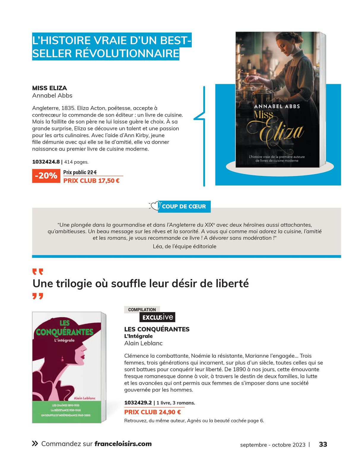 Catalogue France Loisirs Le Mag (Lire, feuilleter, dévorer... Vive la rentrée!), page 00033