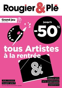 Promos de Culture et Loisirs à Lyon | Rougier&Plé - Tous Artistes à la Rentrée sur Rougier&Plé | 30/08/2023 - 15/10/2023
