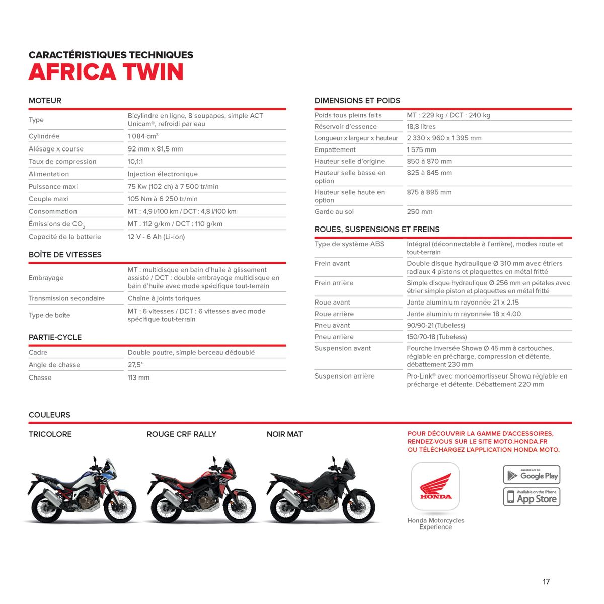 Catalogue AFRICA TWIN, page 00017