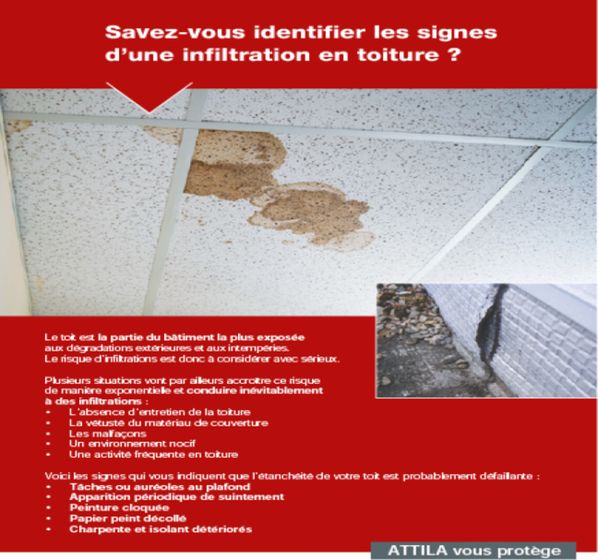 Catalogue Attila à Valence | Triptyque Recherche d'infiltrations en toiture | 04/09/2023 - 31/12/2024