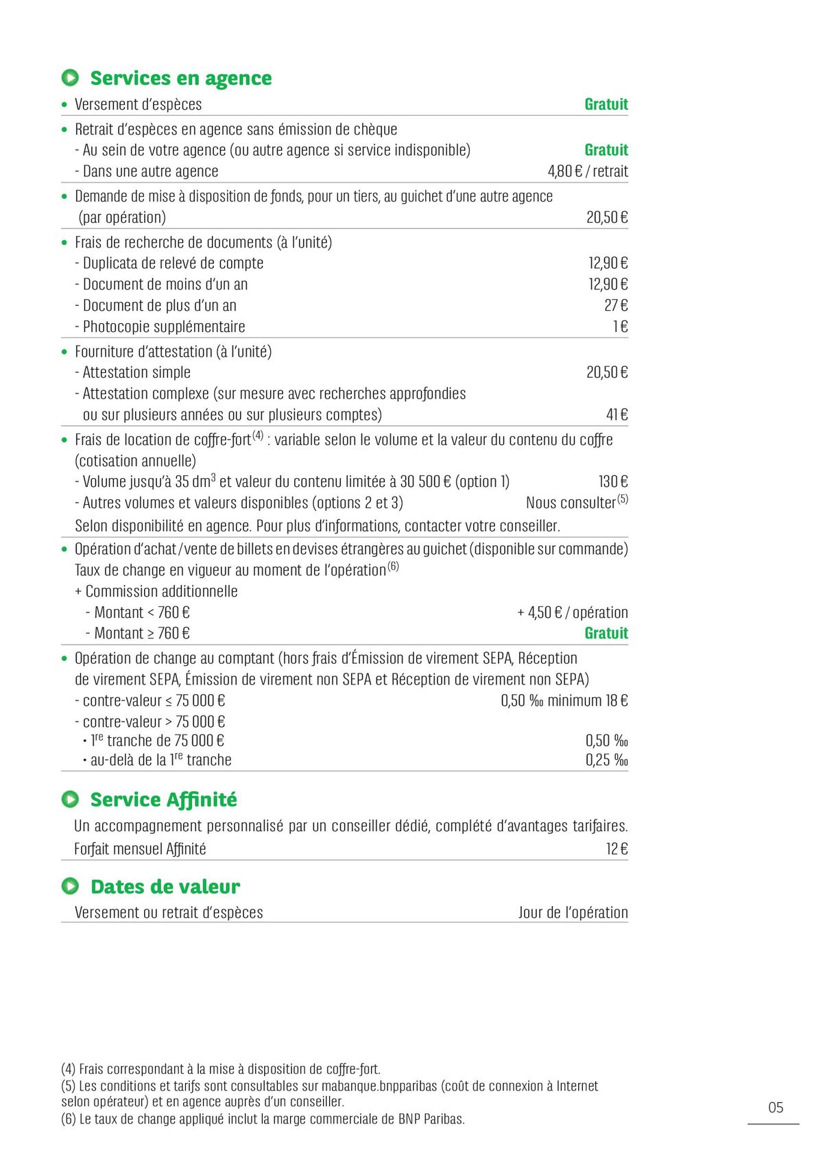 Catalogue CONDITIONS ET TARIFS, page 00005