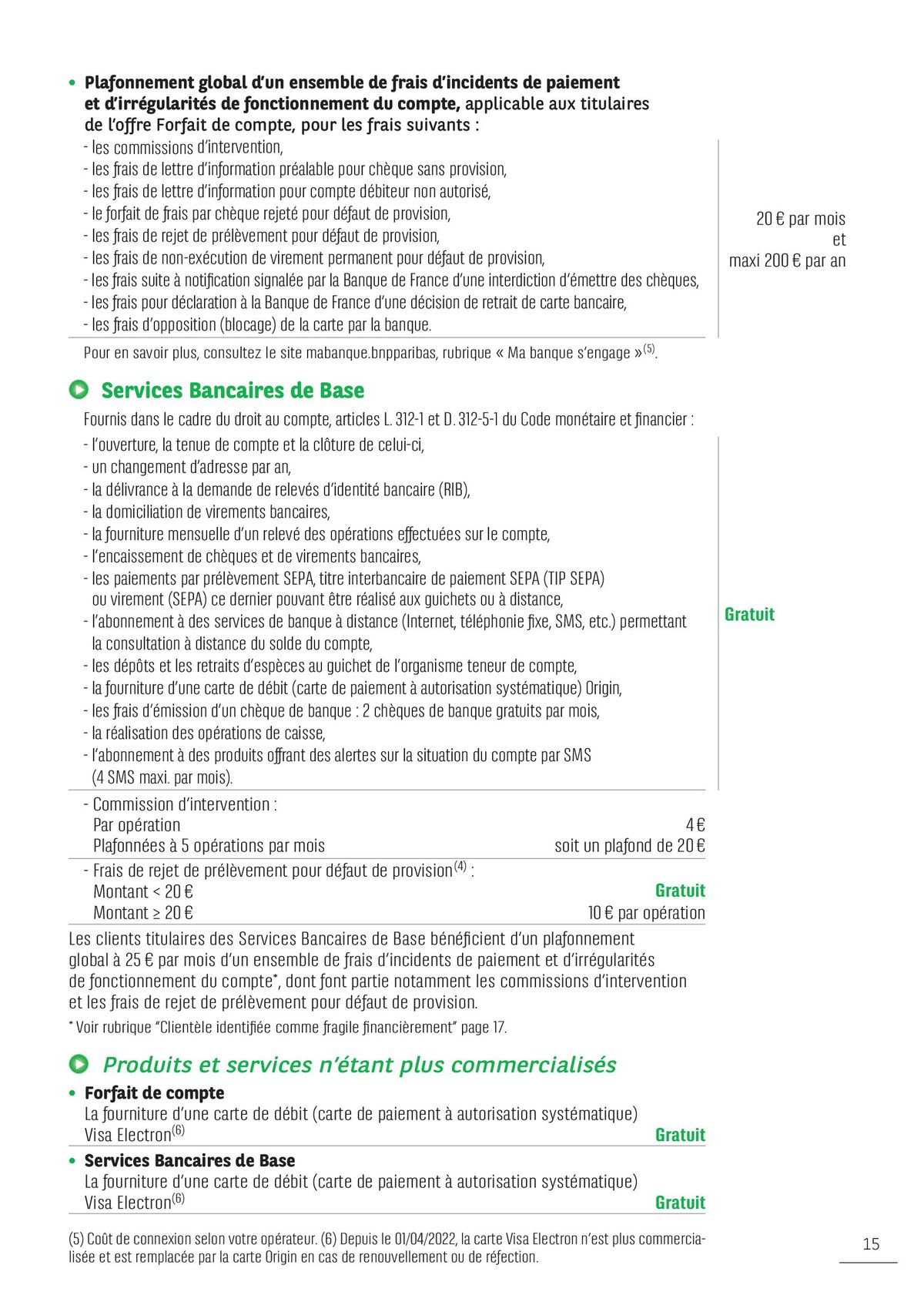 Catalogue CONDITIONS ET TARIFS, page 00015