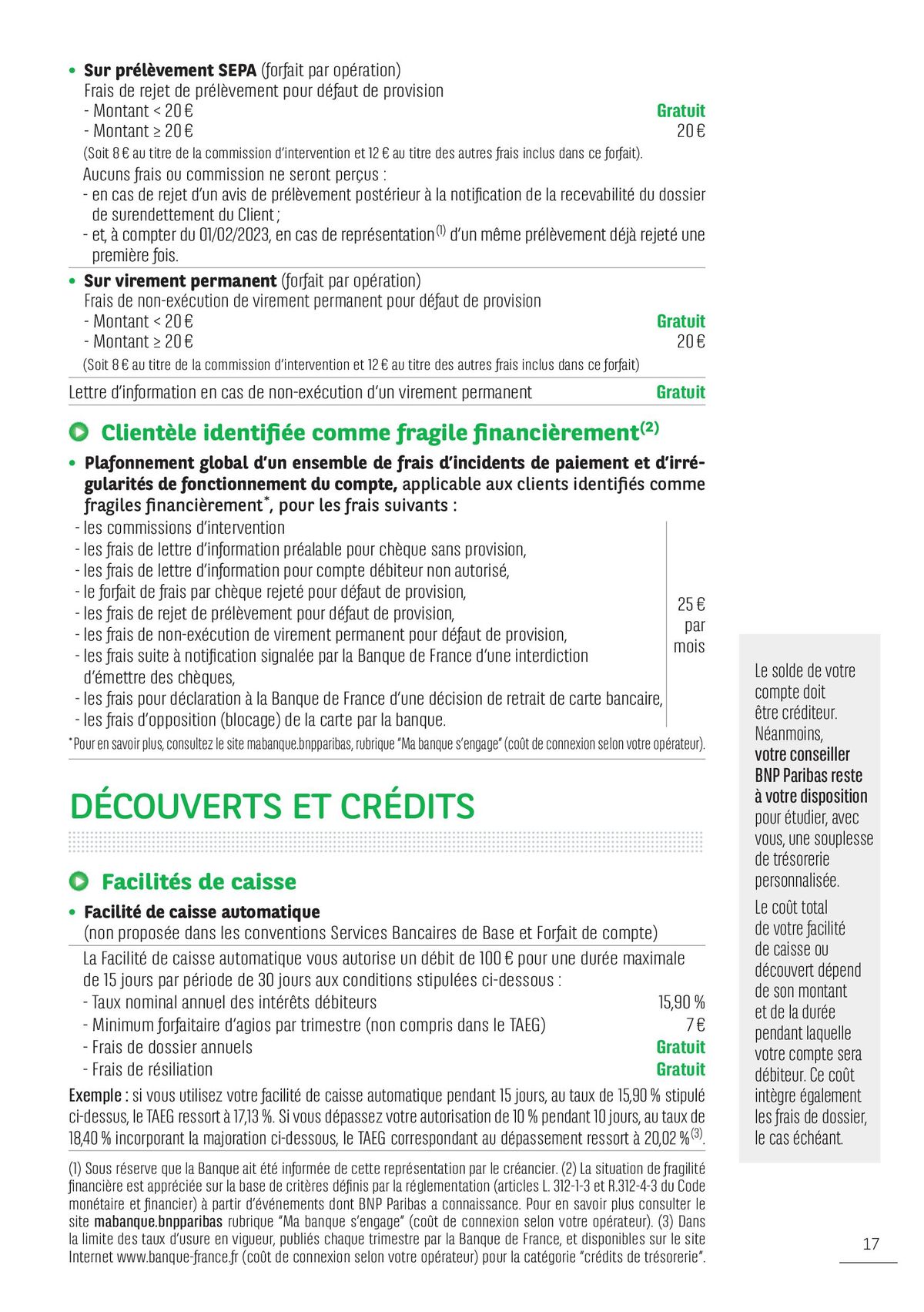 Catalogue CONDITIONS ET TARIFS, page 00017