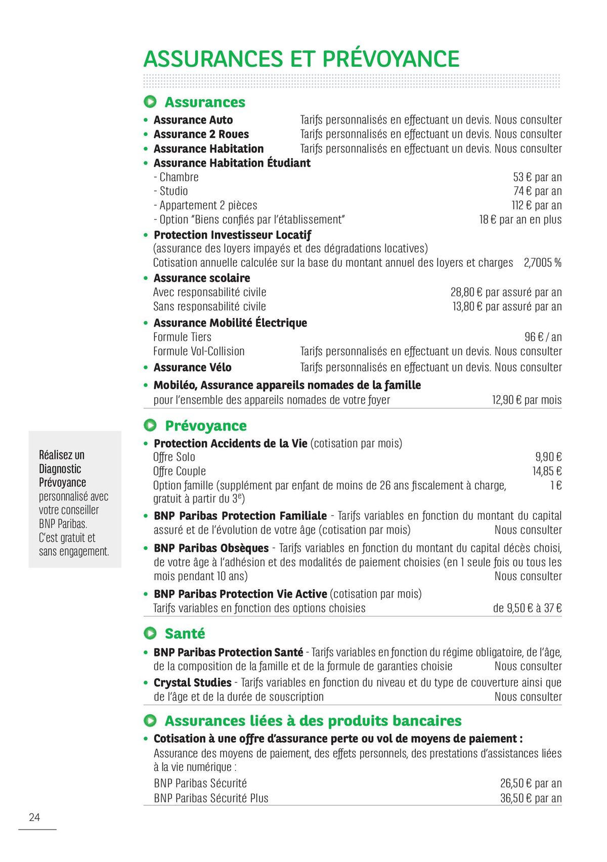 Catalogue CONDITIONS ET TARIFS, page 00024