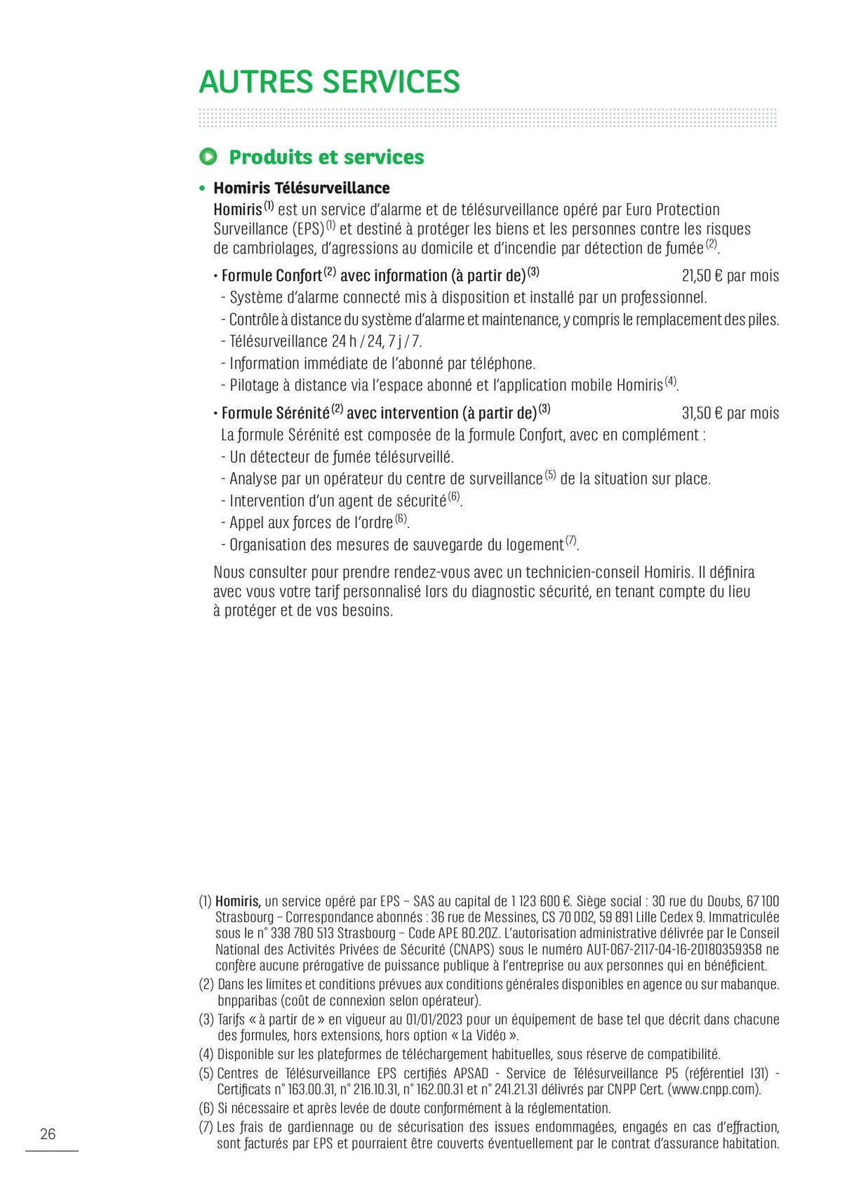 Catalogue CONDITIONS ET TARIFS, page 00026