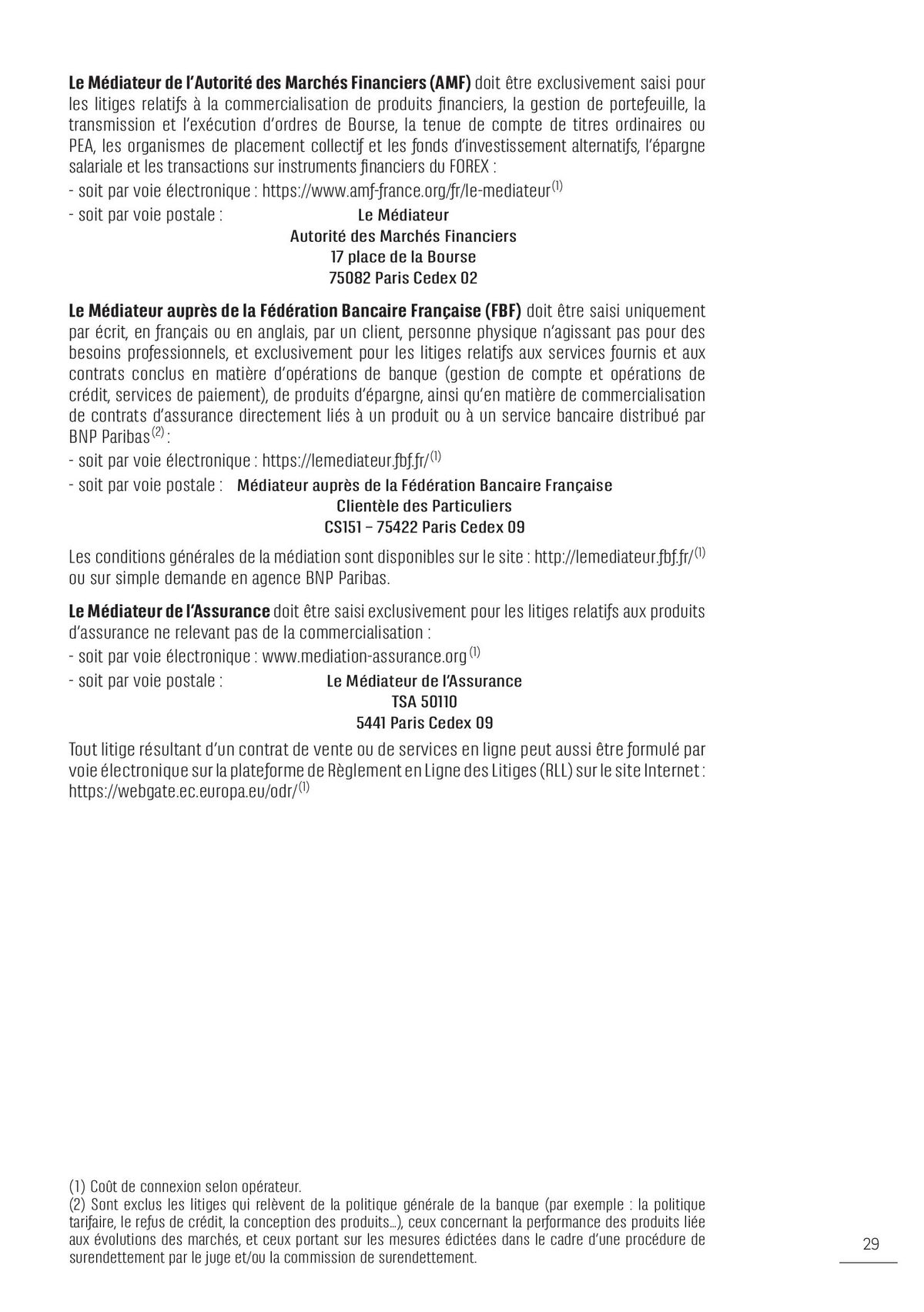 Catalogue CONDITIONS ET TARIFS, page 00029