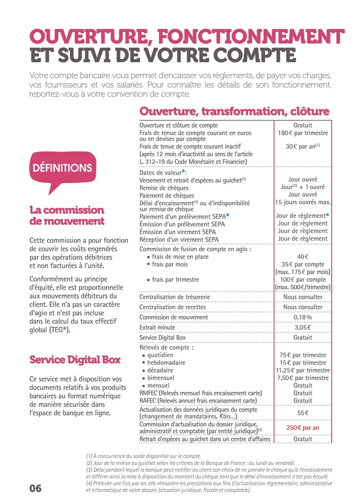 Catalogue Credit Cooperatif Guide tarifs bancaires 2023, page 00006