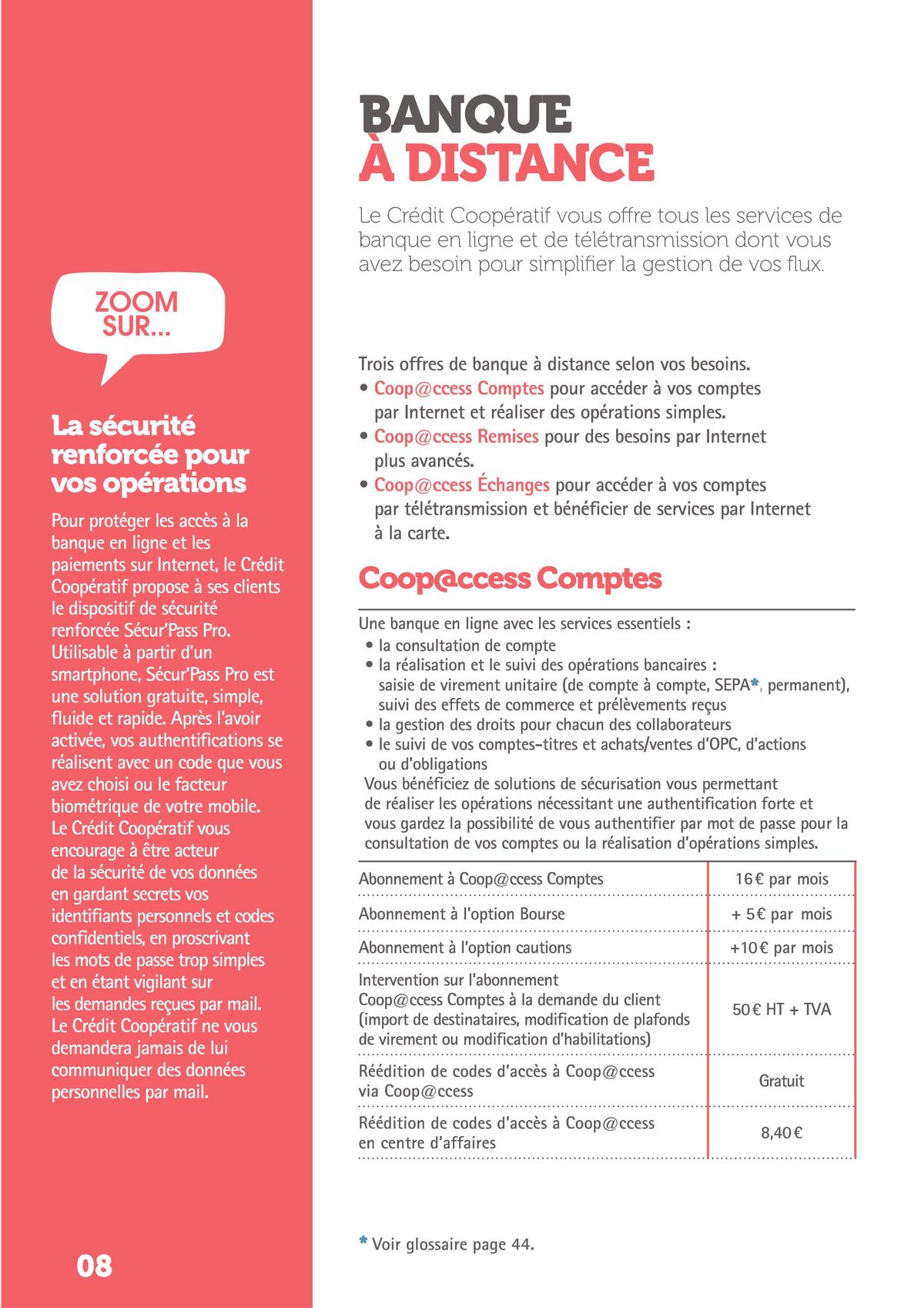 Catalogue Credit Cooperatif Guide tarifs bancaires 2023, page 00008