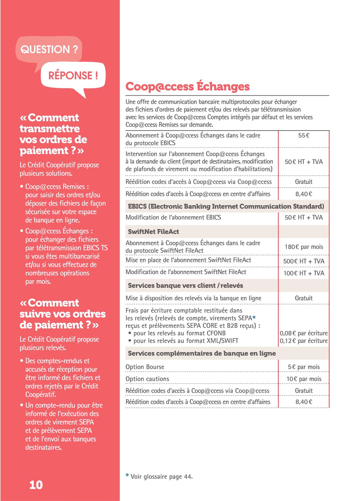 Catalogue Credit Cooperatif Guide tarifs bancaires 2023, page 00010