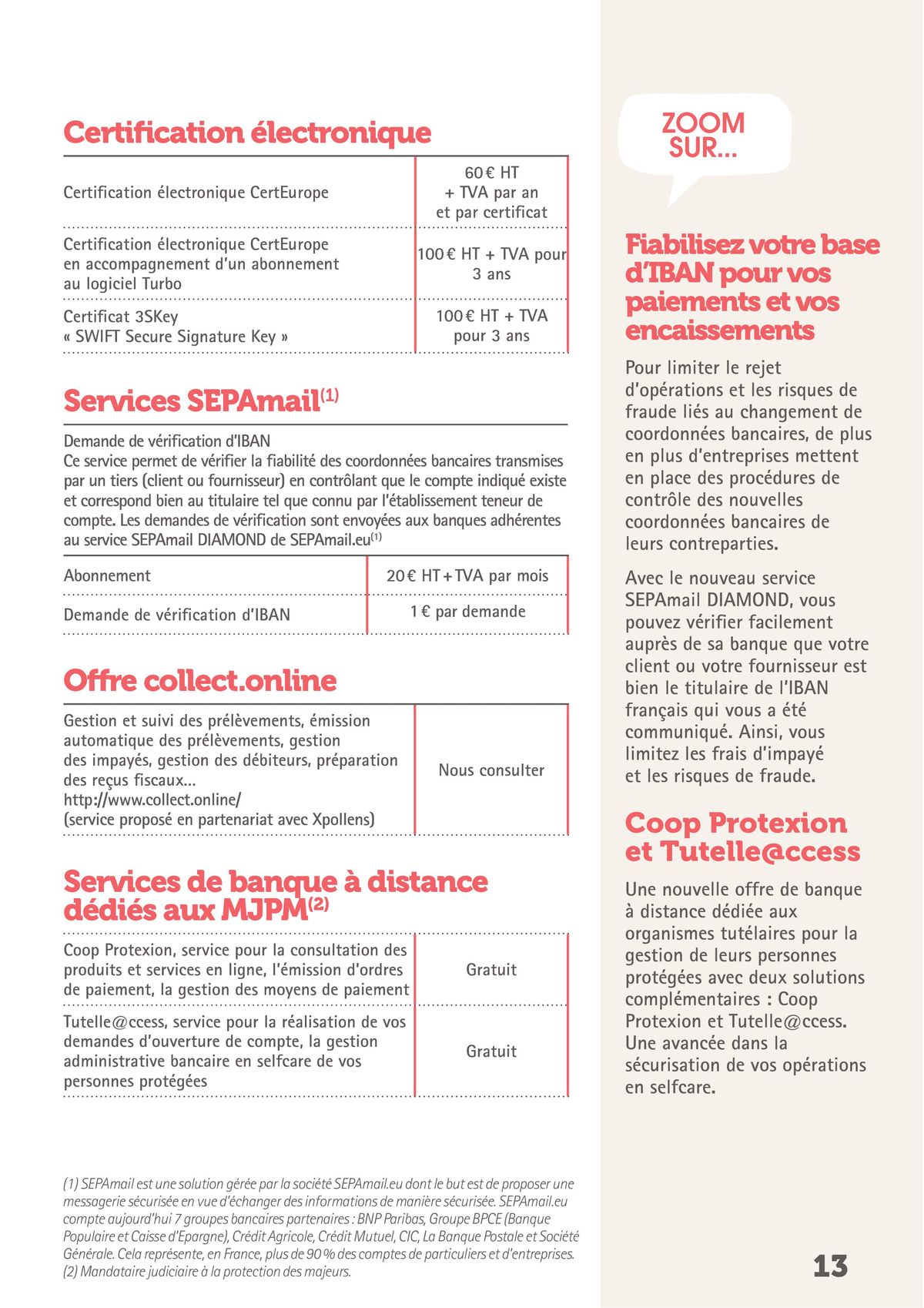 Catalogue Credit Cooperatif Guide tarifs bancaires 2023, page 00013