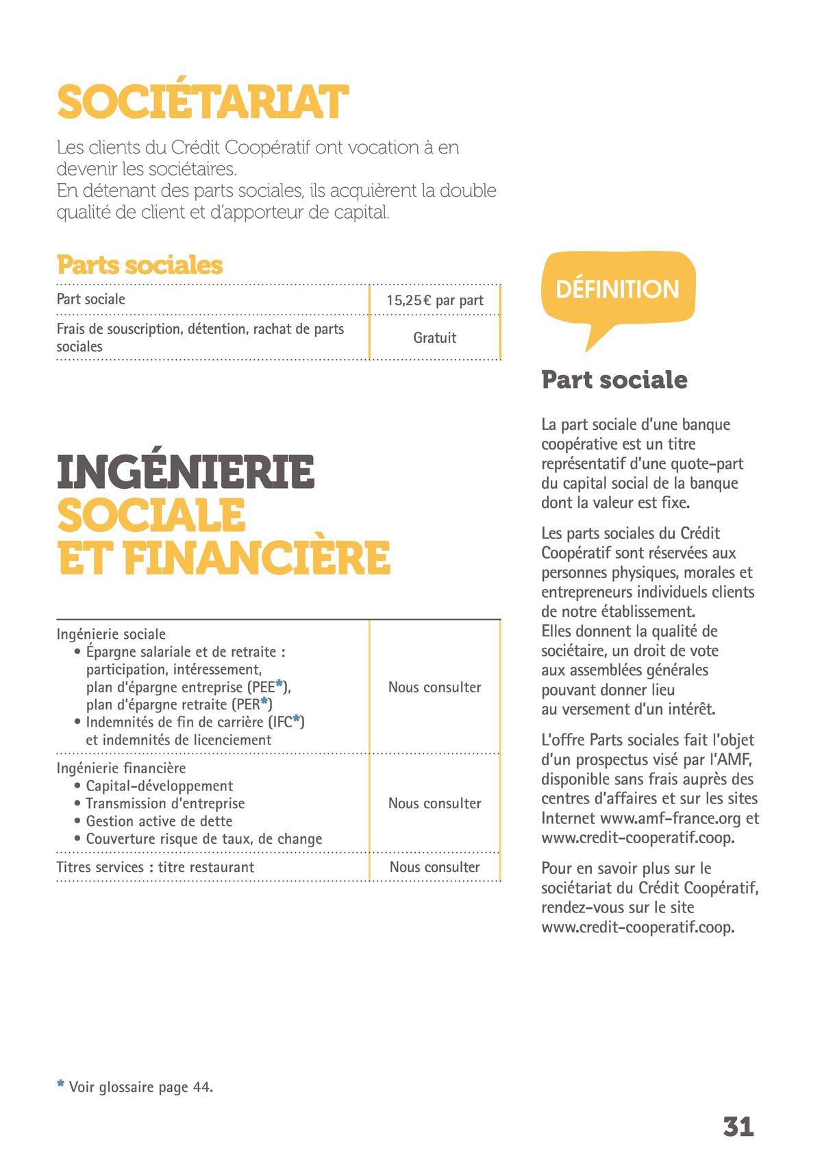 Catalogue Credit Cooperatif Guide tarifs bancaires 2023, page 00031