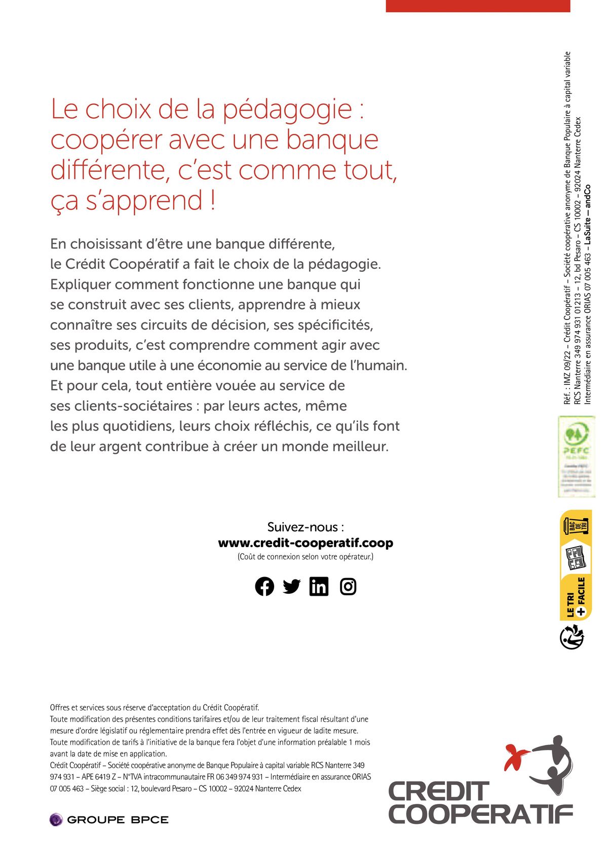 Catalogue Credit Cooperatif Guide tarifs bancaires 2023, page 00048