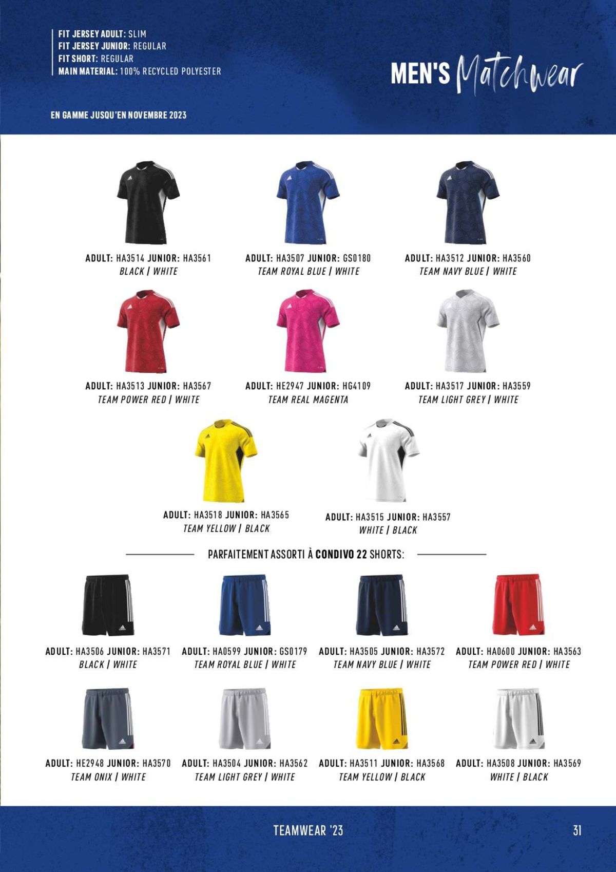 Catalogue Catalogue ADIDAS Teamwear 2023, page 00031