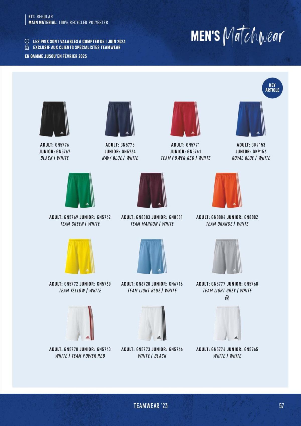 Catalogue Catalogue ADIDAS Teamwear 2023, page 00057