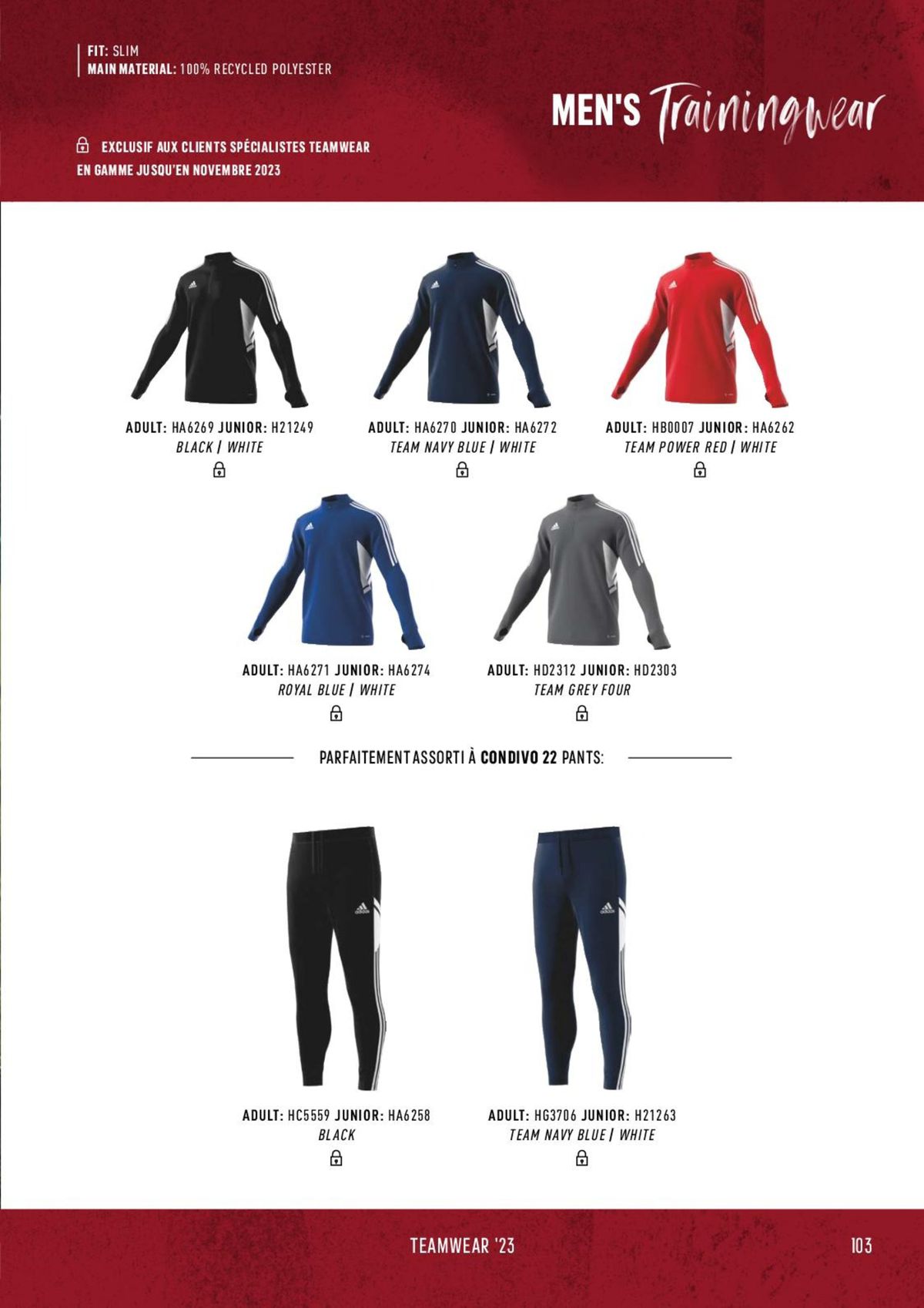 Catalogue Catalogue ADIDAS Teamwear 2023, page 00103