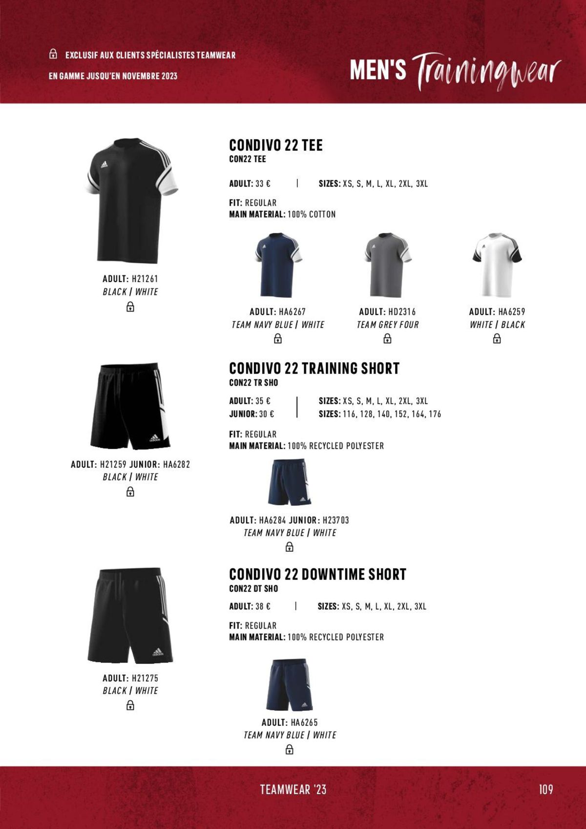 Catalogue Catalogue ADIDAS Teamwear 2023, page 00109