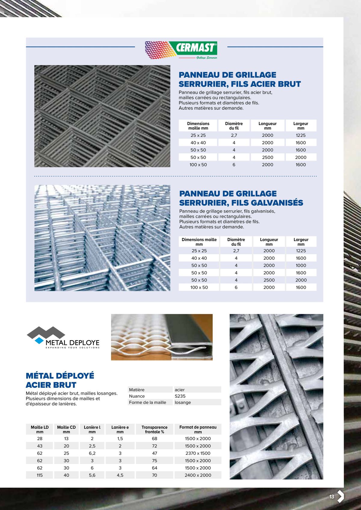 Catalogue L'univers produits metallurgiques, page 00013