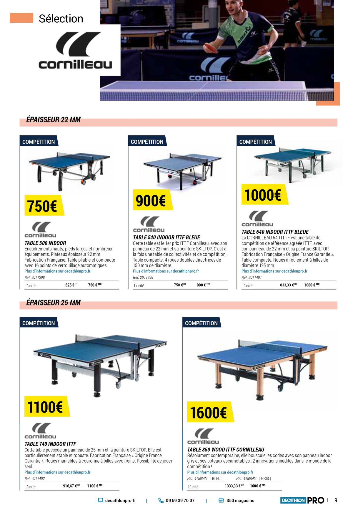 Catalogue Vous faites vivre votre club de tennis de table. On mouille le maillot avec vous, page 00009