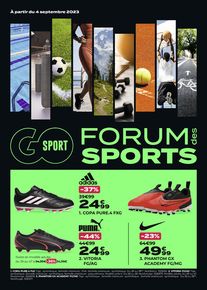 Catalogue GO Sport | Forum des sports | 06/09/2023 - 24/09/2023