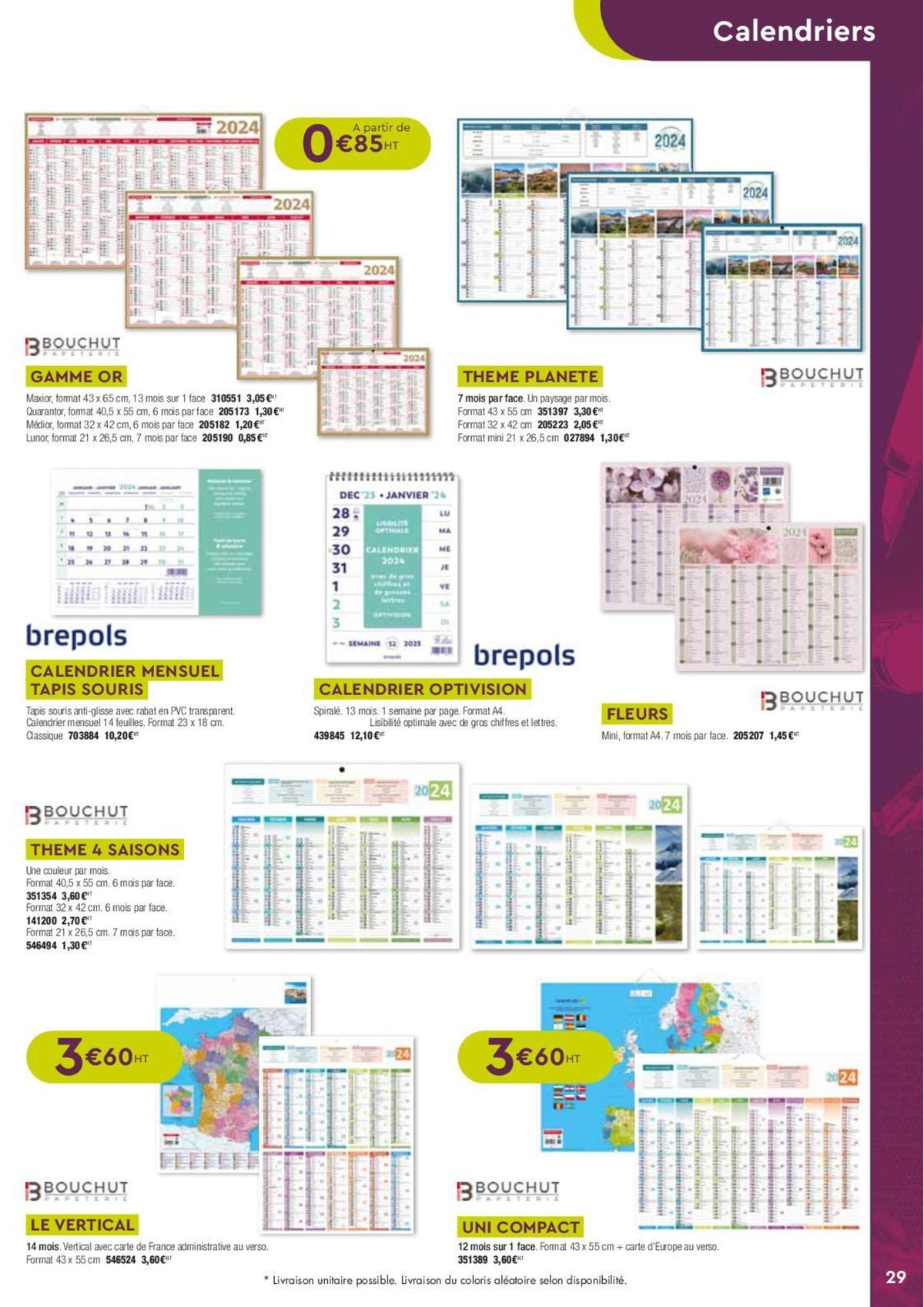 Catalogue Catalogue agendas millesime 2024, page 00021