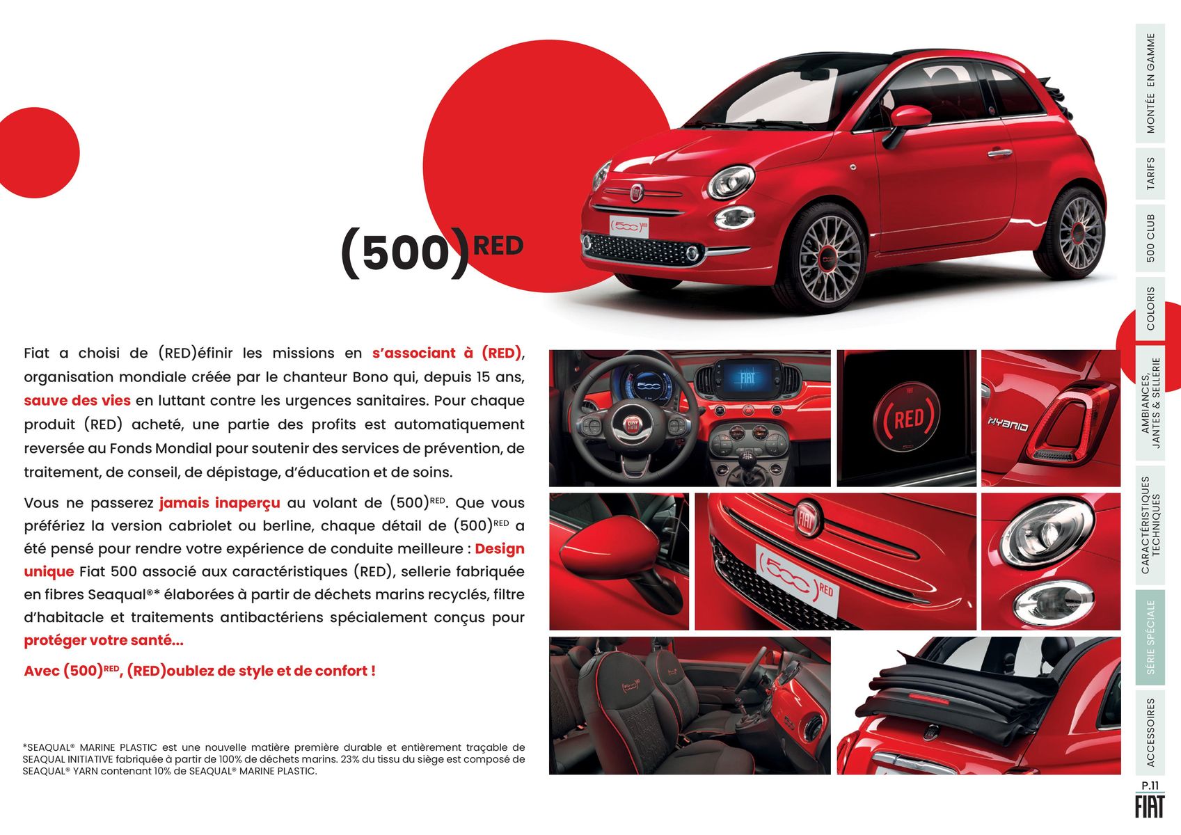 Catalogue FIAT 500 LA CITADINE HYBRIDE 500% ICONIQUE, page 00011