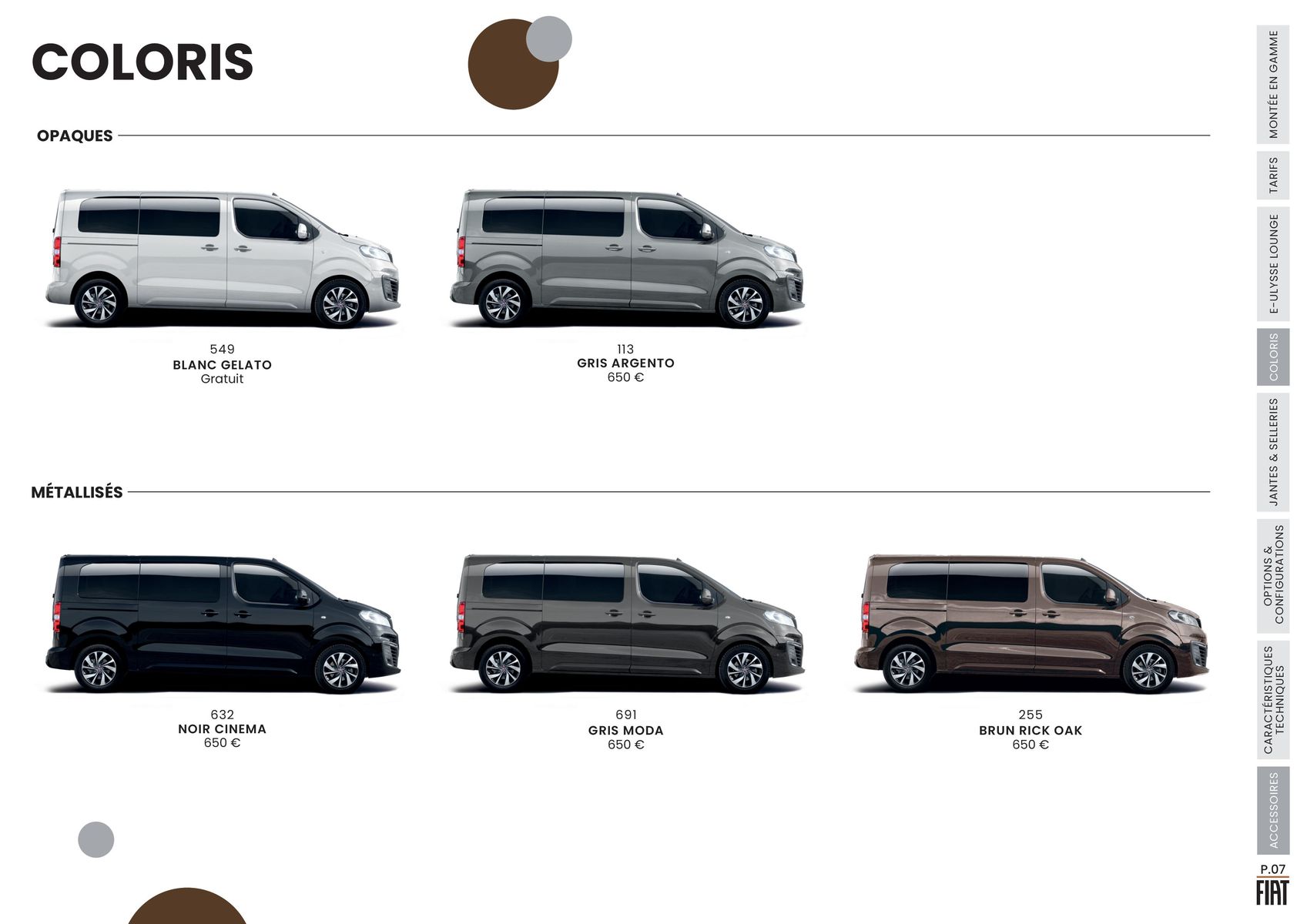 Catalogue FIAT E-ULYSSE, 100% ÉLECTRIQUE, page 00007