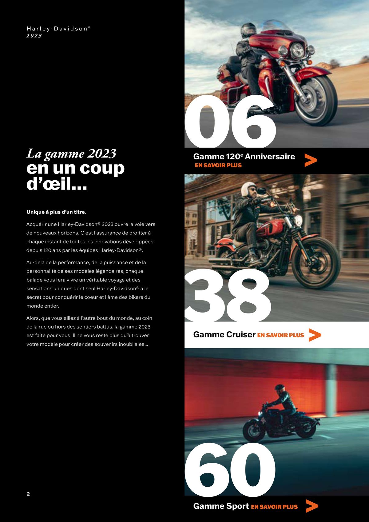 Catalogue Nouvelle Gamme Harley-Davidson, page 00002
