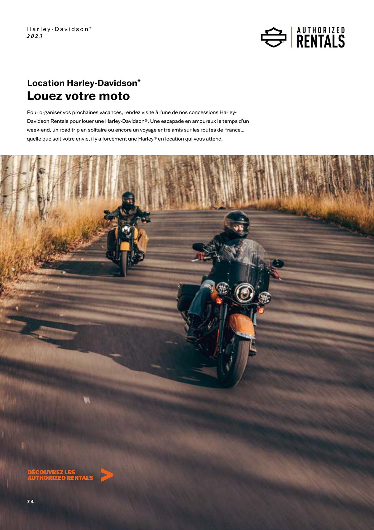 Catalogue Nouvelle Gamme Harley-Davidson, page 00074