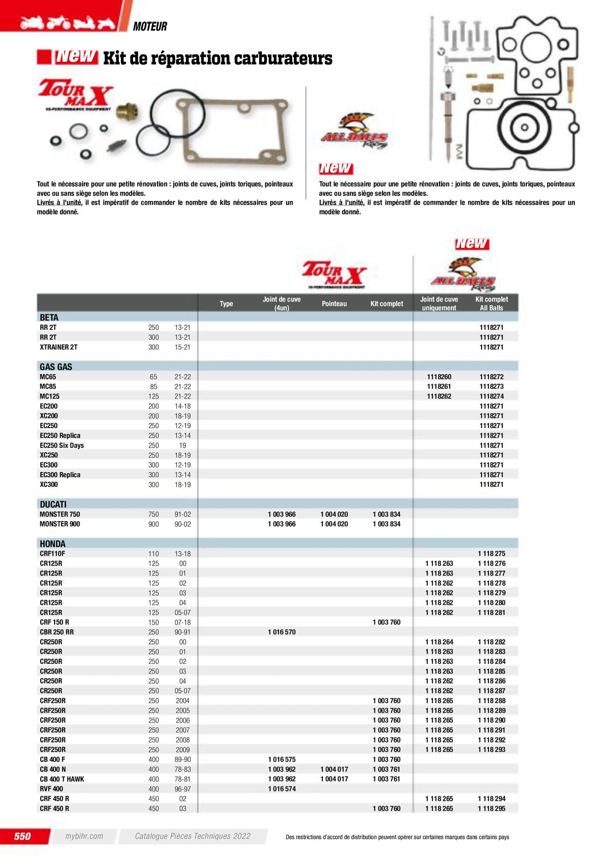 Catalogue Pièces Techniques 2023, page 00552