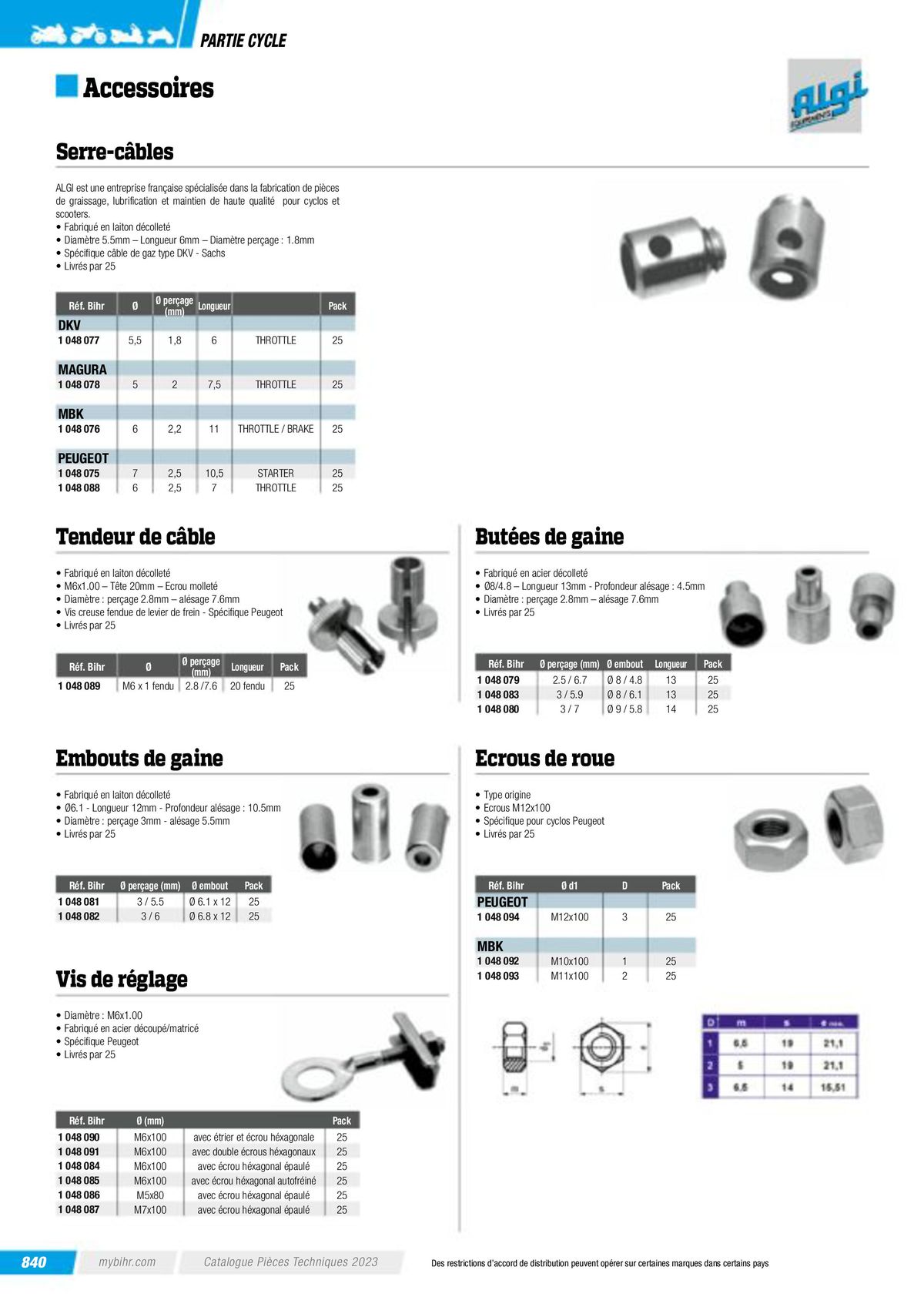 Catalogue Pièces Techniques 2023, page 00842