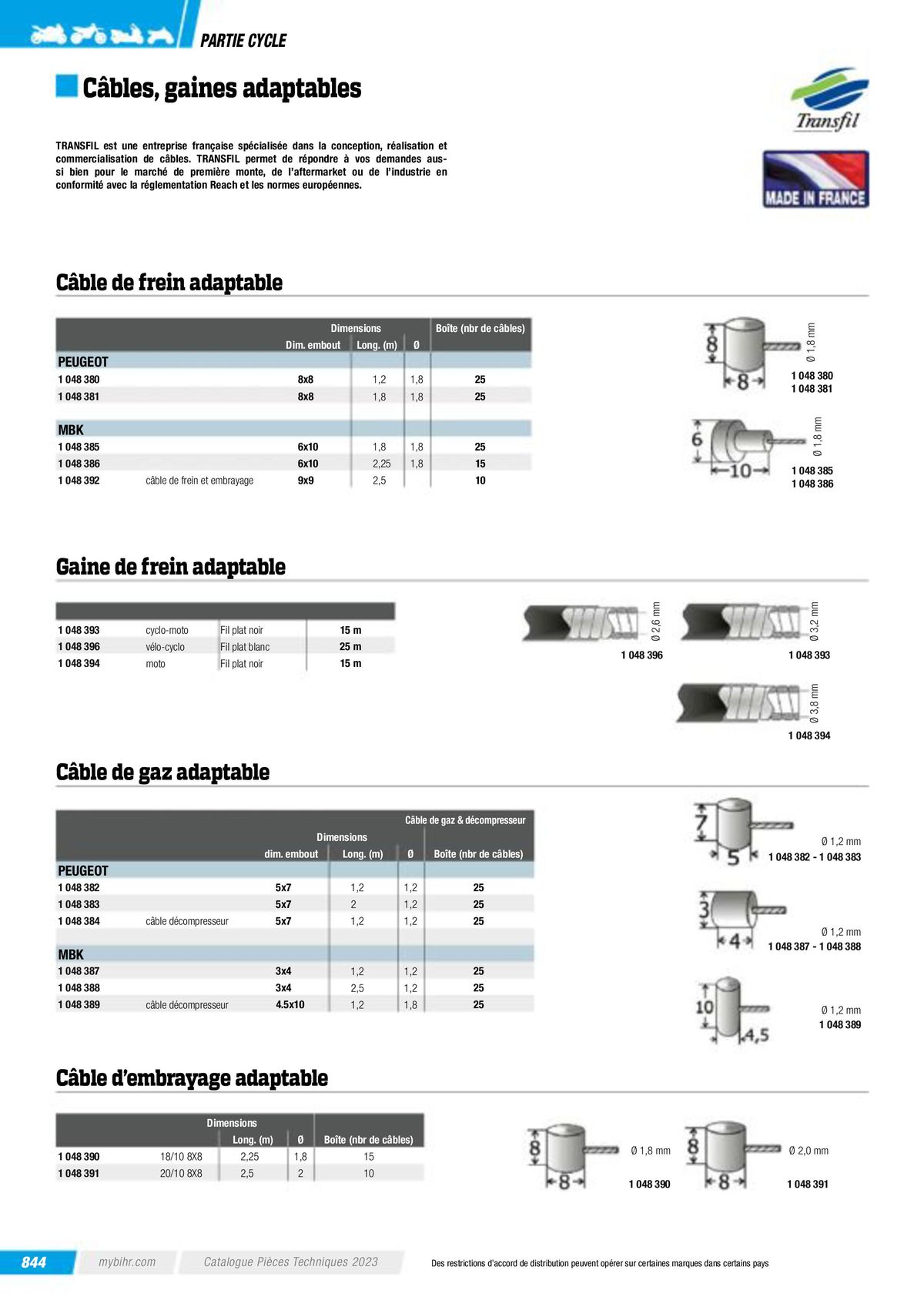 Catalogue Pièces Techniques 2023, page 00846