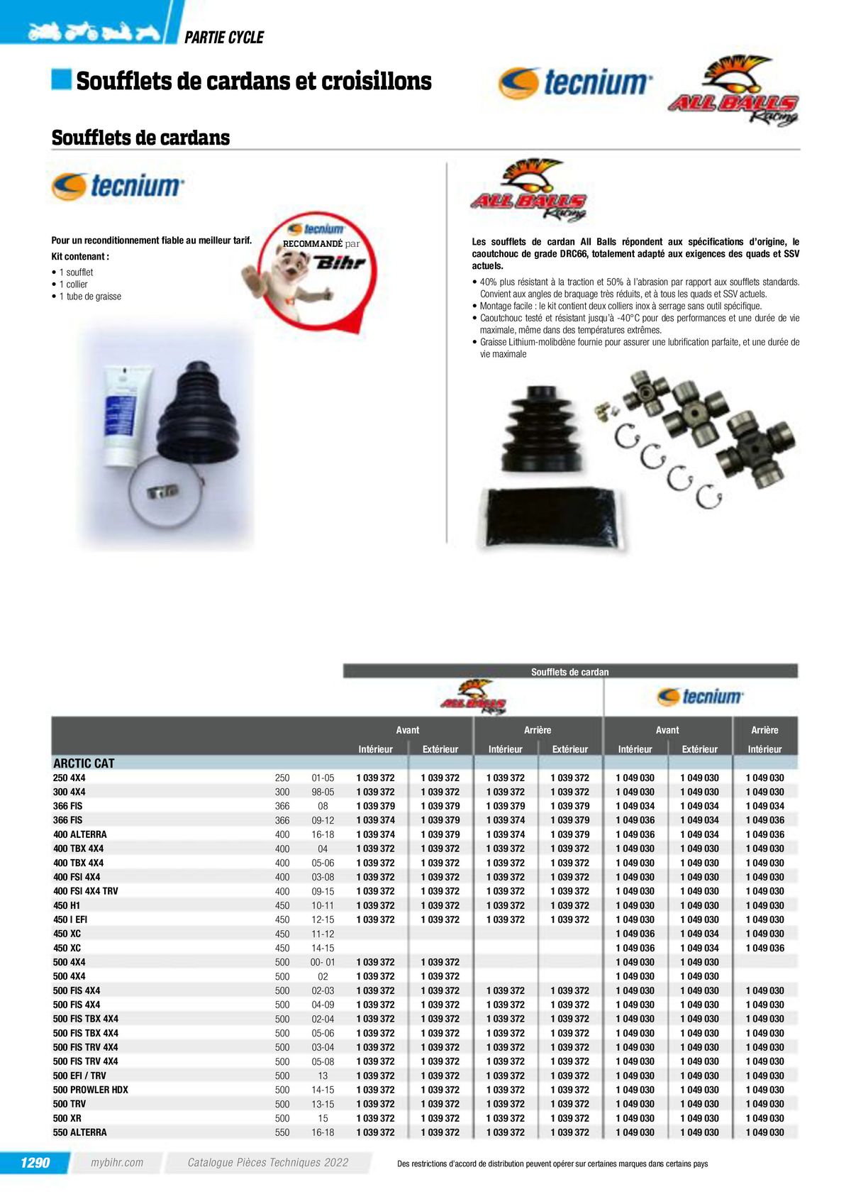 Catalogue Pièces Techniques 2023, page 01292