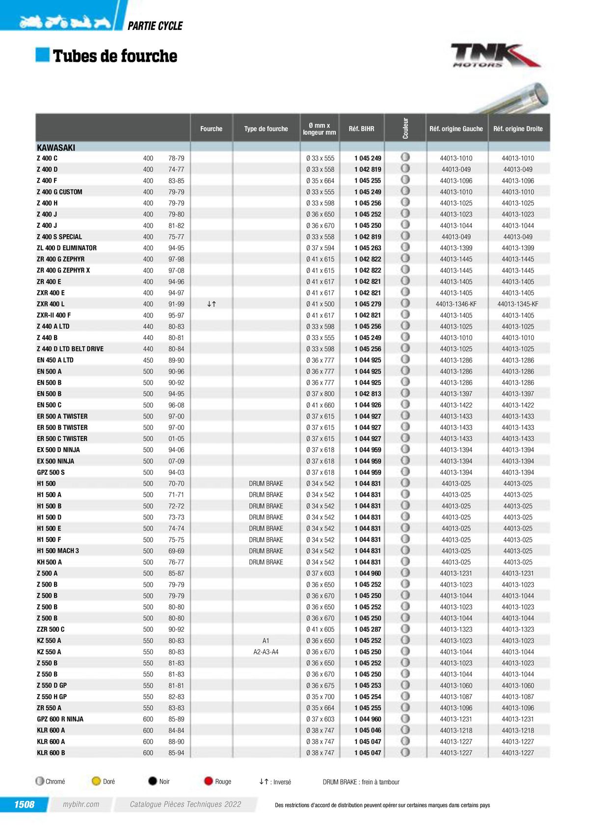 Catalogue Pièces Techniques 2023, page 01510